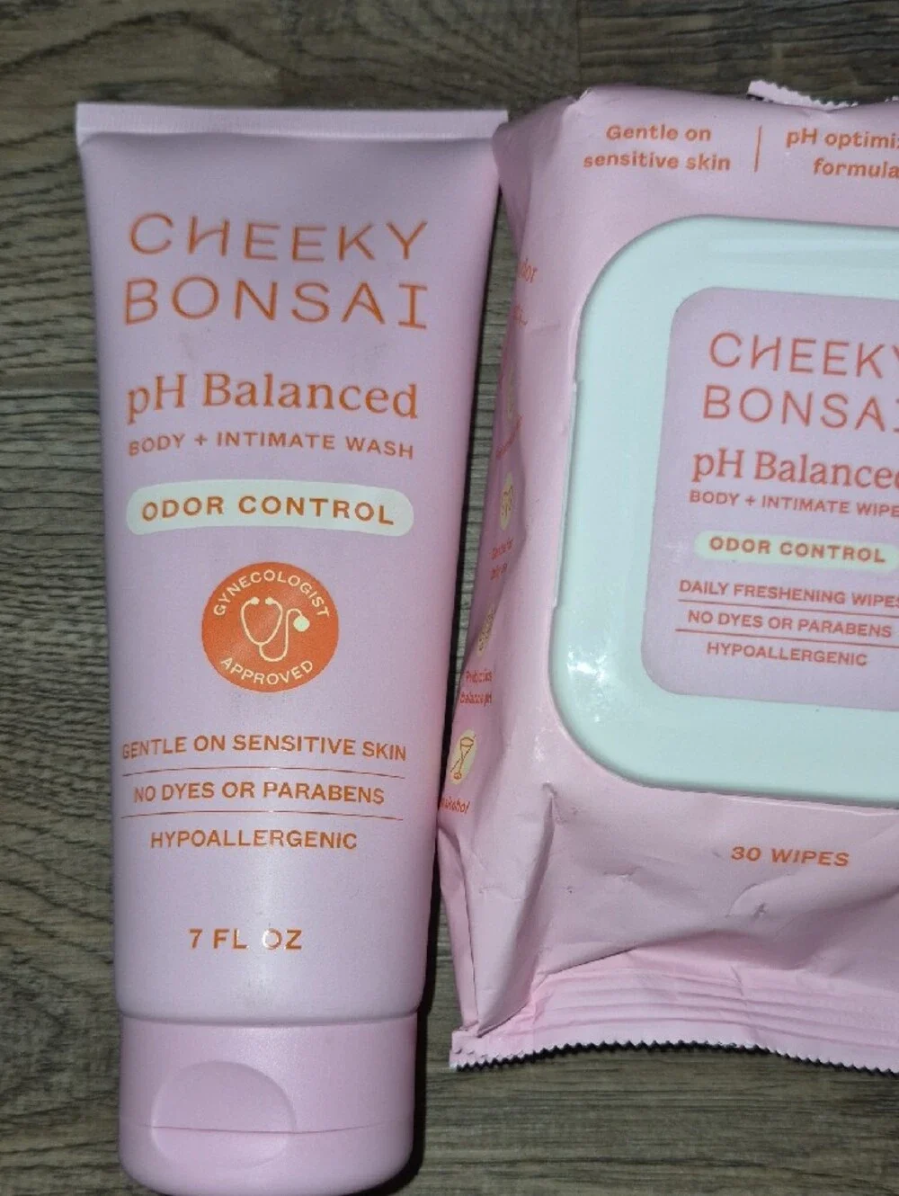 Cheeky Bonsai pH Balanced Body + Intimate Wash & Wipes - Nwt